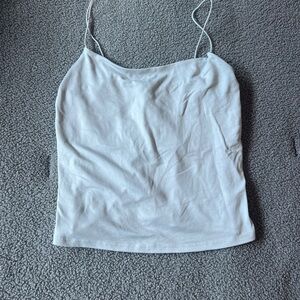 Gaze White Fitted Camisole Top